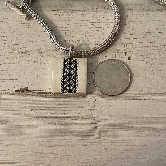 Lois Hill Sterling Silver Foxtail Chain Pendant Necklace 925 Bali - Picture 5 of 5